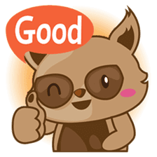 Taro, the funny racoon sticker #916240