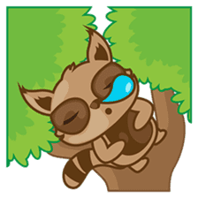 Taro, the funny racoon sticker #916241