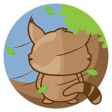 Taro, the funny racoon sticker #916244