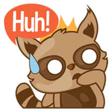 Taro, the funny racoon sticker #916245