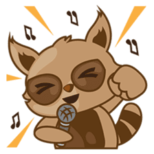 Taro, the funny racoon sticker #916246