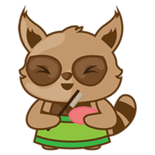 Taro, the funny racoon sticker #916249