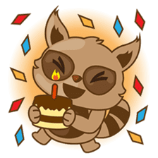 Taro, the funny racoon sticker #916258