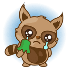 Taro, the funny racoon sticker #916262