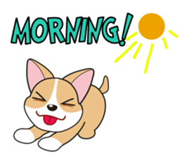 Cozzo, the happy welsh corgi dog sticker #916280