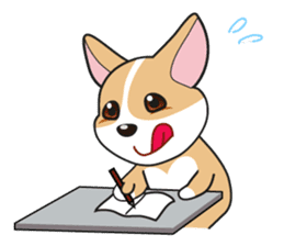 Cozzo, the happy welsh corgi dog sticker #916287