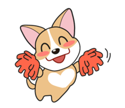 Cozzo, the happy welsh corgi dog sticker #916290