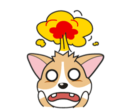 Cozzo, the happy welsh corgi dog sticker #916292
