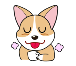 Cozzo, the happy welsh corgi dog sticker #916297