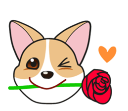 Cozzo, the happy welsh corgi dog sticker #916306