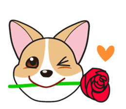 Cozzo, the happy welsh corgi dog sticker #916306