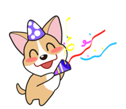 Cozzo, the happy welsh corgi dog sticker #916308