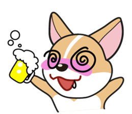 Cozzo, the happy welsh corgi dog sticker #916309