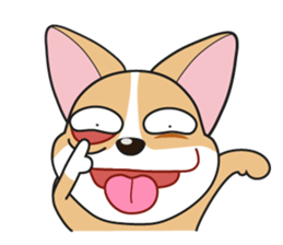 Cozzo, the happy welsh corgi dog sticker #916312