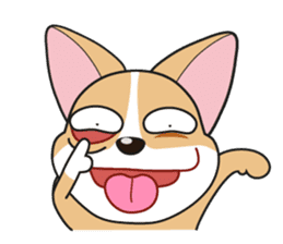 Cozzo, the happy welsh corgi dog sticker #916312