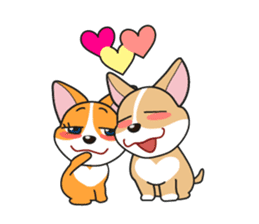Cozzo, the happy welsh corgi dog sticker #916313