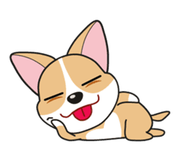 Cozzo, the happy welsh corgi dog sticker #916316