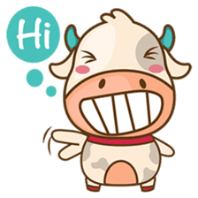 Moobee, the cutest chubby fat cow sticker #916319