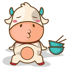 Moobee, the cutest chubby fat cow sticker #916327