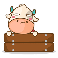 Moobee, the cutest chubby fat cow sticker #916341