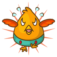 Cubie, the cute chubby chicken sticker #916490