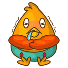 Cubie, the cute chubby chicken sticker #916507