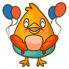Cubie, the cute chubby chicken sticker #916515