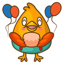 Cubie, the cute chubby chicken sticker #916515