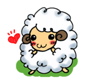 cotton sheep sticker #917119