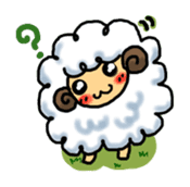 cotton sheep sticker #917126