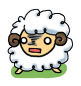 cotton sheep sticker #917128