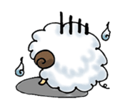 cotton sheep sticker #917131