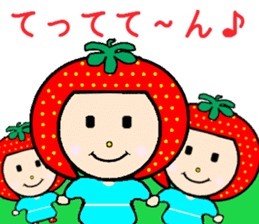 Happy smile sisters. strAwberry&Peach sticker #918181
