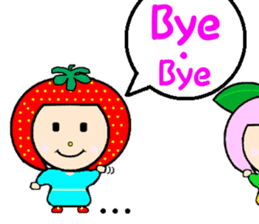 Happy smile sisters. strAwberry&Peach sticker #918190