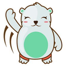 Haku, the cute chubby polar bear sticker #918520