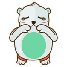 Haku, the cute chubby polar bear sticker #918521