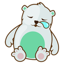 Haku, the cute chubby polar bear sticker #918524