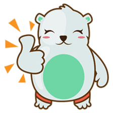 Haku, the cute chubby polar bear sticker #918525