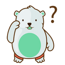 Haku, the cute chubby polar bear sticker #918526