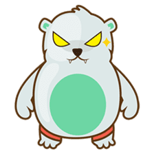 Haku, the cute chubby polar bear sticker #918527