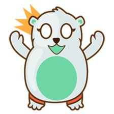 Haku, the cute chubby polar bear sticker #918528