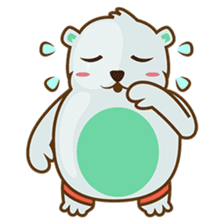 Haku, the cute chubby polar bear sticker #918530