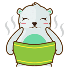 Haku, the cute chubby polar bear sticker #918531
