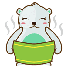 Haku, the cute chubby polar bear sticker #918531