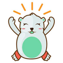 Haku, the cute chubby polar bear sticker #918532