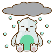 Haku, the cute chubby polar bear sticker #918534