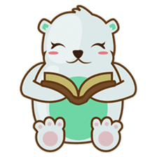 Haku, the cute chubby polar bear sticker #918536