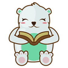 Haku, the cute chubby polar bear sticker #918536