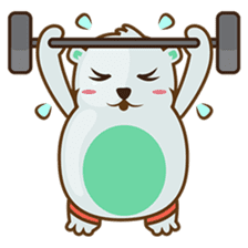 Haku, the cute chubby polar bear sticker #918537