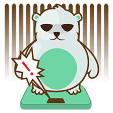 Haku, the cute chubby polar bear sticker #918538
